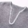 Womens Straight V Cut Neck Kint Jumper with woven Pockets Light Grey Womens Straight V Cut Neck Kint Jumper with woven Pockets Light Grey