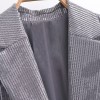 Womens Metallic Silver Straight Cut Sequin Blazer