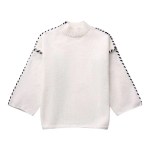 Womens Long-sleeved Knit Sweater Mock Collar