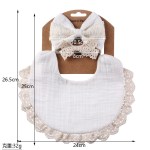 3Pcs/Set Solid Muslin Cotton Bamboo Baby Bib 3Pcs/Set Solid Muslin Cotton Bamboo Baby Bib