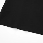 Womens Short Sleeve T Shirt Polo Dress in Black Mini