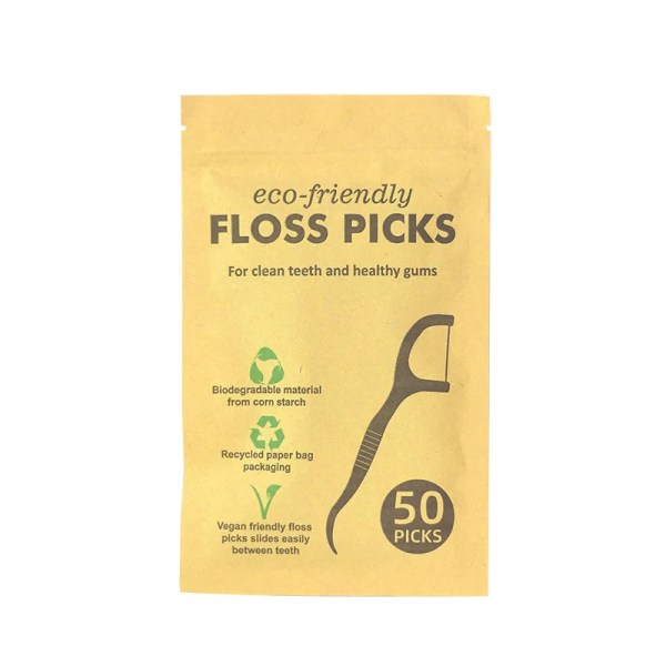 50Pcs Floss Dental Cleaning Toothpick Biodegradable PLA Eco Friendly 50Pcs Floss Dental Cleaning Toothpick Biodegradable PLA Eco Friendly