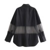 Womens Black Ghost Die Long Sleeve Oversized Shirt