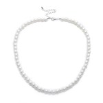 Men’s Pearl Beaded Short Choker Necklace Men’s Pearl Beaded Short Choker Necklace