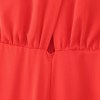 Womens Red Halter Sleeveless Long Wide-leg Jumpsuit Vintage Sleeveless