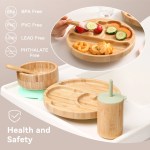 4pcs Children’s Tableware Bamboo Dinnerware Set