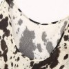 Womens Micro Strap Black White Print Silk Satin Midi Dress