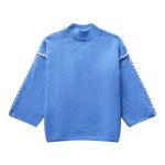 Womens Long-sleeved Knit Sweater Mock Collar