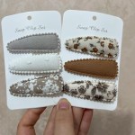3 Piece Set Snap Baby Girl Hair Drop Clips