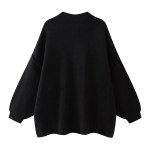 Womens Oversized Knit Cardigan Gold Button Detail Womens Oversized Knit Cardigan Gold Button Detail