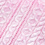 Womens Eight-length Metallic Pink Sweetheart Knit Round Neck Jumper