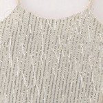 Womens Tassel Ivory Backless Strap Mini Dress