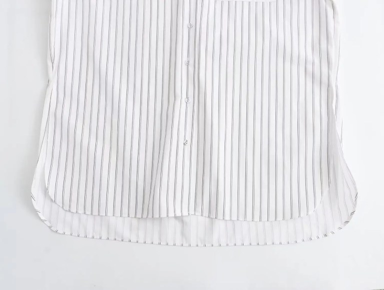 Womens White Strip Oversized Vintage Lapel Long Sleeve Shirt Womens White Strip Oversized Vintage Lapel Long Sleeve Shirt