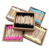 200Pcs Bamboo Cotton Double Head Adults Makeup Cotton Swabs 200Pcs Bamboo Cotton Double Head Adults Makeup Cotton Swabs