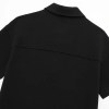 Womens Short Sleeve T Shirt Polo Dress in Black Mini