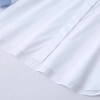 Womens Classic Oversized White Shirt with Collar Blue Detail Womens Classic Oversized White Shirt with Collar Blue Detail