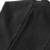 Womens Black Buckle Series Straight Cut Gold button Detail 50’s Glam Mini Dress