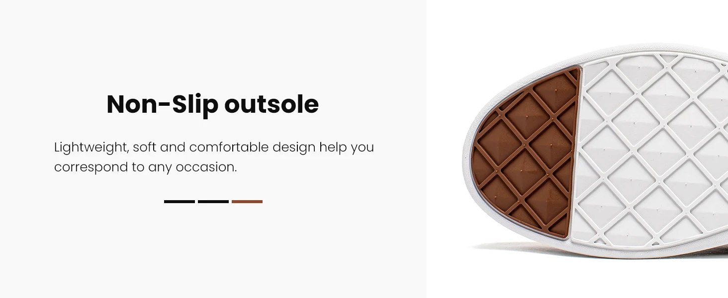 HOBIBEAR Men's Oxfords Leather Wingtip Casual Walking Sneakers Shoes