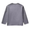 Womens Straight V Cut Neck Kint Jumper with woven Pockets Light Grey Womens Straight V Cut Neck Kint Jumper with woven Pockets Light Grey