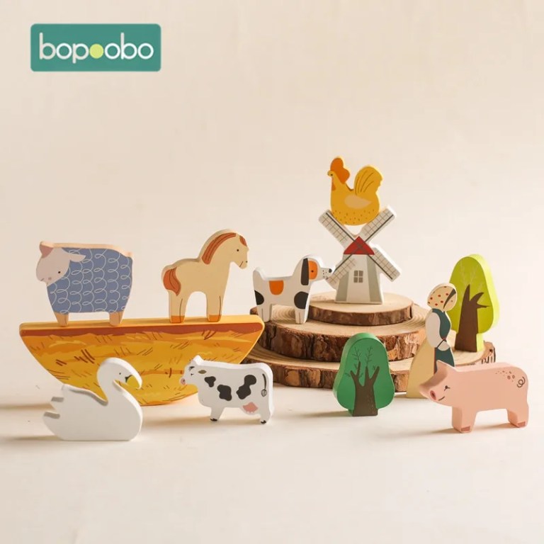 Baby Toy Gift Set Farm Animal Balance Stacking Toy Baby Toy Gift Set Farm Animal Balance Stacking Toy