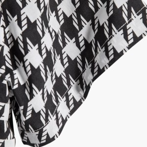 Summer Cotton Blend Men’s Houndstooth Plaid Short Sleeve Shirt – Streetwear Fashion