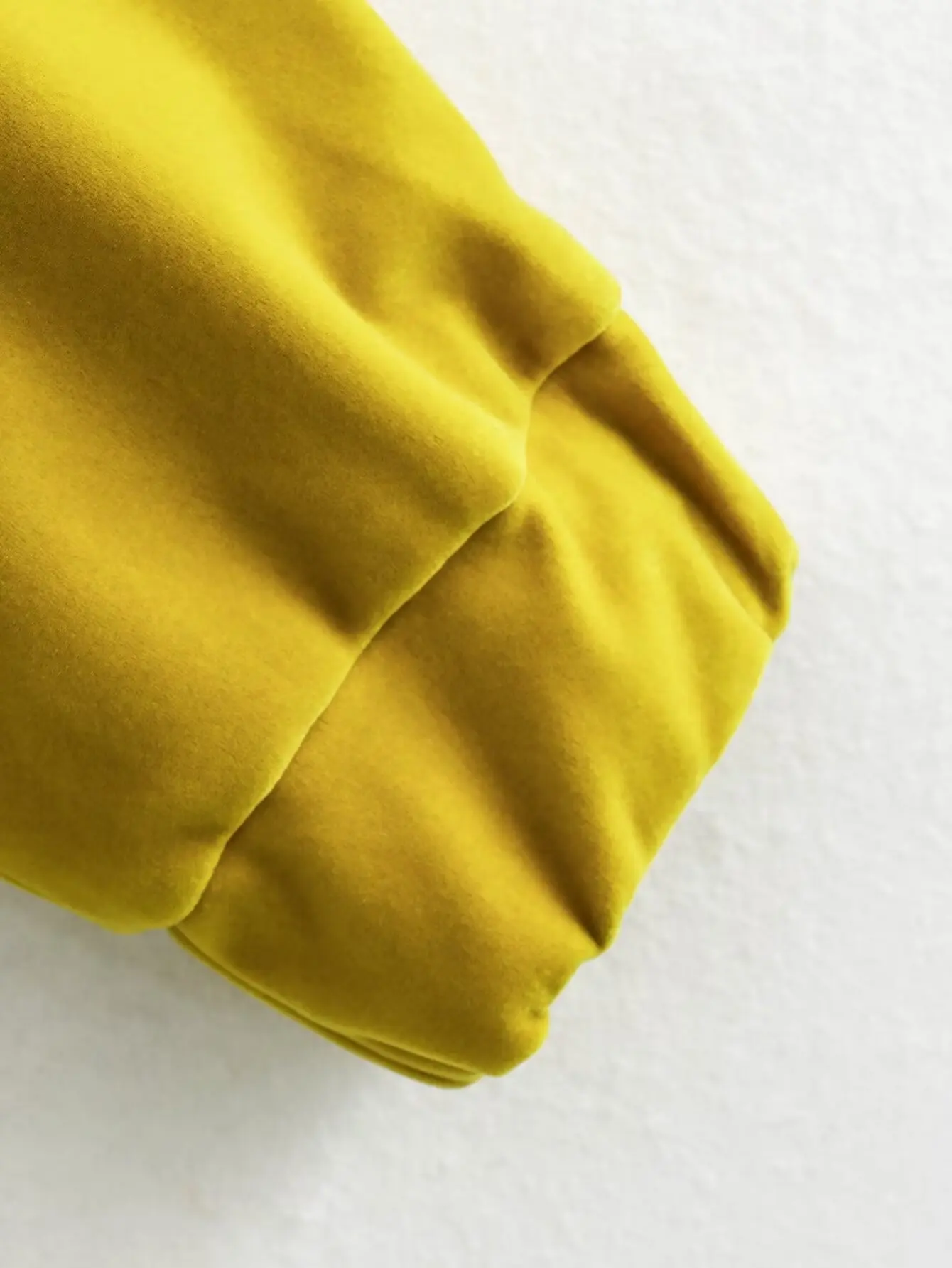 Womens Mustard Retro Vintage Fan Collar Oversized Jacket