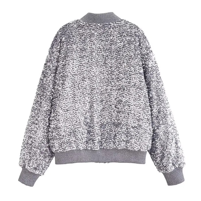 Womens Beaded Vintage button ribbed long sleeve Jacket