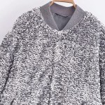 Womens Beaded Vintage button ribbed long sleeve Jacket