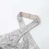 Womens Silver Sequined Sparkle Halter Slim Fit Backless Midi Dress Womens Silver Sequined Sparkle Halter Slim Fit Backless Midi Dress