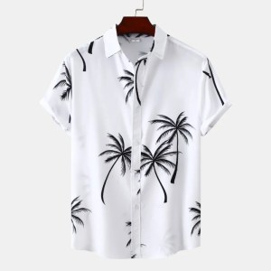 Men’s Casual Palm Tree Short Sleeve Beach Shirt – Summer New Arrival Men’s Casual Palm Tree Short Sleeve Beach Shirt – Summer New Arrival