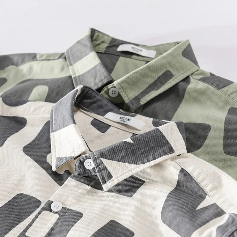 Versatile Literary Men’s Casual Cotton Shirt Versatile Literary Men’s Casual Cotton Shirt