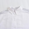 Womens Stripe Single Button Up Oversized White Shirt Womens Stripe Single Button Up Oversized White Shirt
