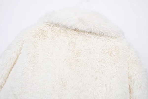 Womens Thick Warm Winter Faux Fur Vintage Long Sleeve Coat White Womens Thick Warm Winter Faux Fur Vintage Long Sleeve Coat White