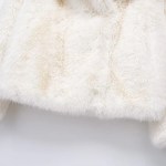 Womens Thick Warm Winter Faux Fur Vintage Long Sleeve Coat White