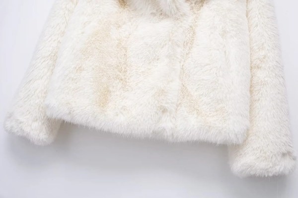 Womens Thick Warm Winter Faux Fur Vintage Long Sleeve Coat White Womens Thick Warm Winter Faux Fur Vintage Long Sleeve Coat White