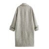 Womens Herrick Ebone Twill Long Vintage Coat
