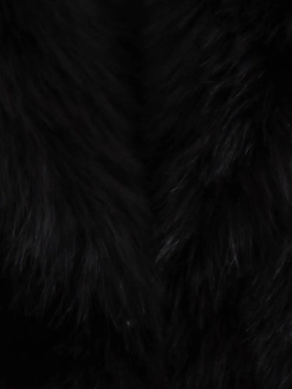 Womens Warm Faux Fur Black Short Vintage Coat Womens Warm Faux Fur Black Short Vintage Coat