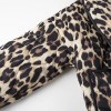 Womens Leopard-print Quilted Jacket Vintage Long-sleeve Pocket Womens Leopard-print Quilted Jacket Vintage Long-sleeve Pocket