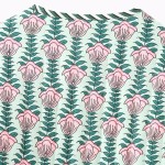 Womens Floral Print Fan Quilted Vintage Coat Pink Green Womens Floral Print Fan Quilted Vintage Coat Pink Green