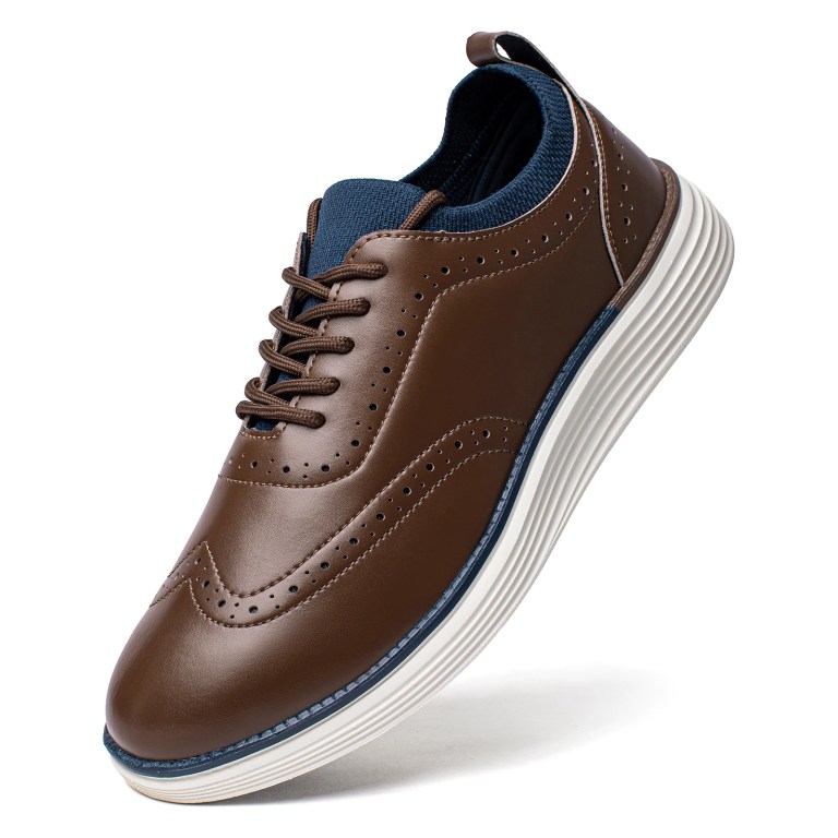HOBIBEAR Men’s Oxfords Leather Wingtip Casual Walking Sneakers Shoes HOBIBEAR Men’s Oxfords Leather Wingtip Casual Walking Sneakers Shoes