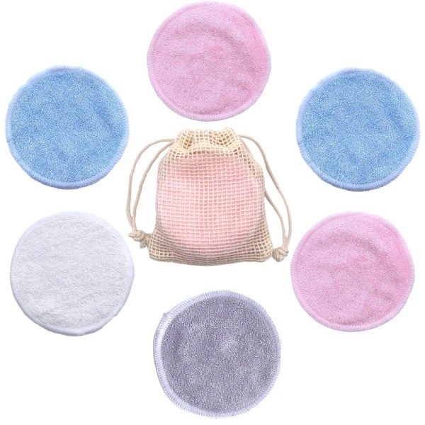 Eco Friendly Reusable Bamboo Makeup Remover Pads 10pcs/Bag