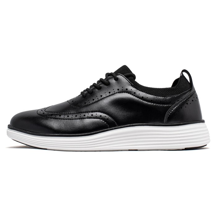HOBIBEAR Men’s Oxfords Leather Wingtip Casual Walking Sneakers Shoes