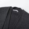 Womens Knot Knit V Neck Long Sleeve Cardigan Charcoal