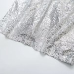 Womens Silver Sequined Sparkle Halter Slim Fit Backless Midi Dress Womens Silver Sequined Sparkle Halter Slim Fit Backless Midi Dress
