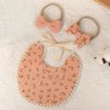 3Pcs/Set Baby Flower Bibs & Headbands 3Pcs/Set Baby Flower Bibs & Headbands
