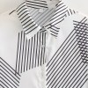 Womens Geometric White Black Stripe Oversized Shirt Womens Geometric White Black Stripe Oversized Shirt