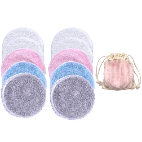 Eco Friendly Reusable Bamboo Makeup Remover Pads 10pcs/Bag