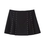 Women Stud Detail Black Vest + Matching Stud Mini Women Stud Detail Black Vest + Matching Stud Mini