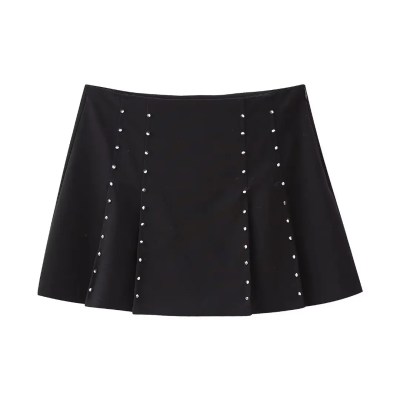 Women Stud Detail Black Vest + Matching Stud Mini Women Stud Detail Black Vest + Matching Stud Mini