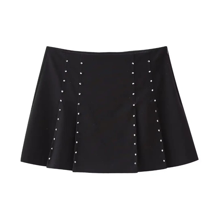 Women Stud Detail Black Vest + Matching Stud Mini Women Stud Detail Black Vest + Matching Stud Mini